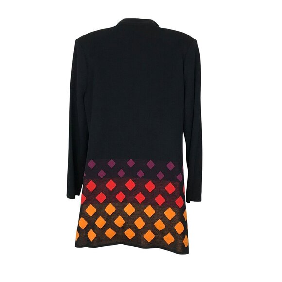 Misook Women's Colorblock Diamond Cardigan Sweater Size L - Picture 5 of 9